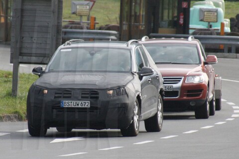 Nieuwe Volkswagen Touareg in perspectief 