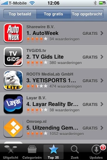 Gratis AutoWeek-app nu al nummer 1