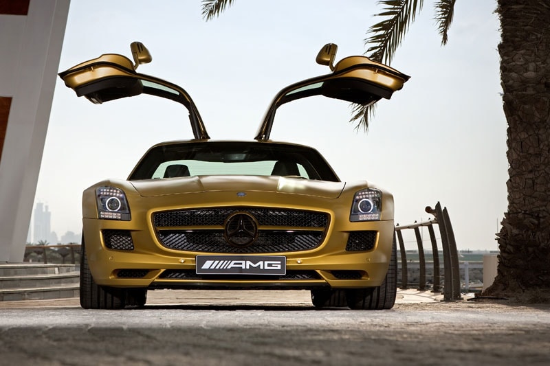 Mercedes SLS AMG Desert Gold 