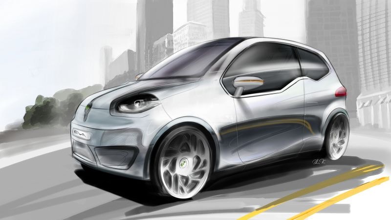 Valmet Automotive toont elektrische stadsauto
