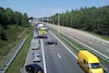 Kerende file op de A27 (foto: Martijn Bakker)