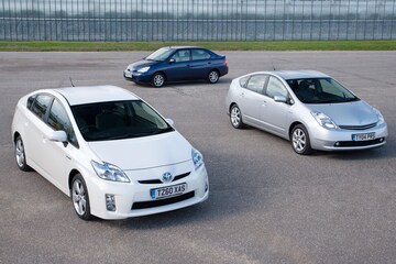 Drie generaties Toyota Prius
