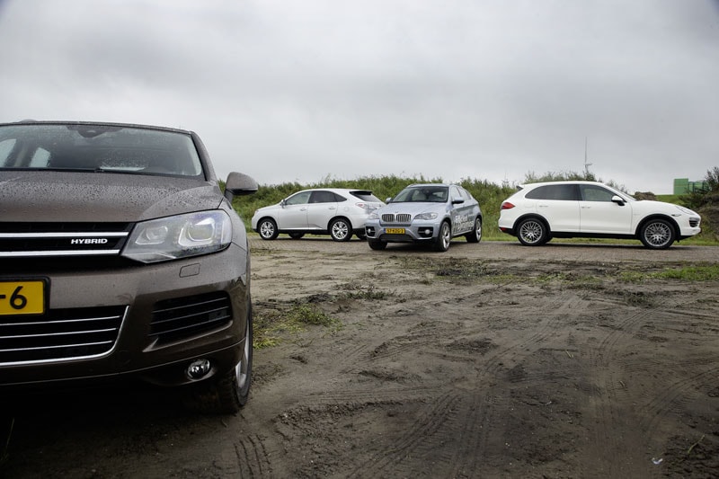 BMW X6 ActiveHybrid  Lexus RX 450h  Porsche Caye