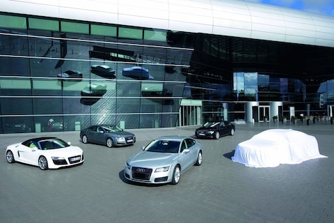 Audi A6 op de treiterplaat 