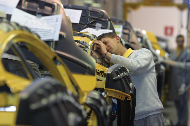Lamborghini Gallardio productielijn