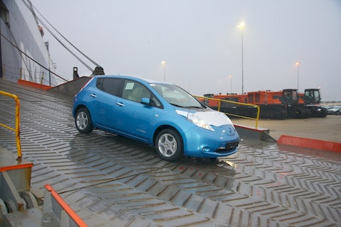 Eerste Nissans Leaf aan land