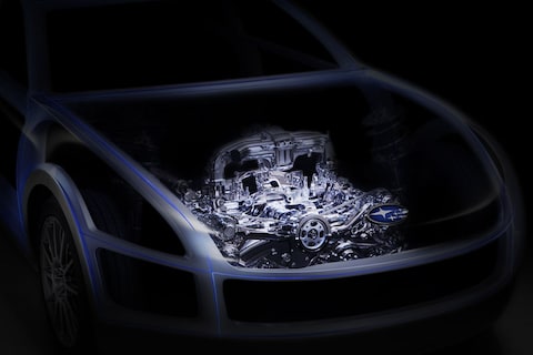 De eerste glimp van de Subaru sportauto 