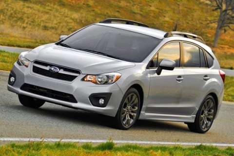 Amerikaanse Subaru Impreza pronkt in New York