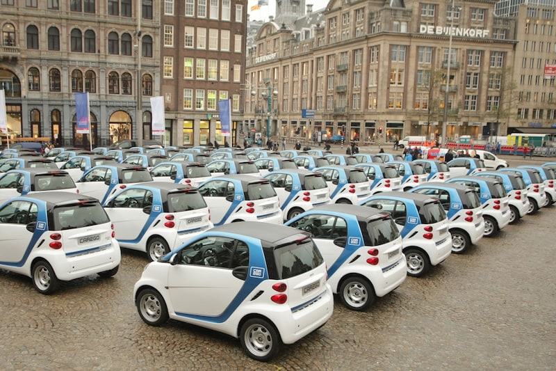 Smart EV van Car2go in Amsterdam