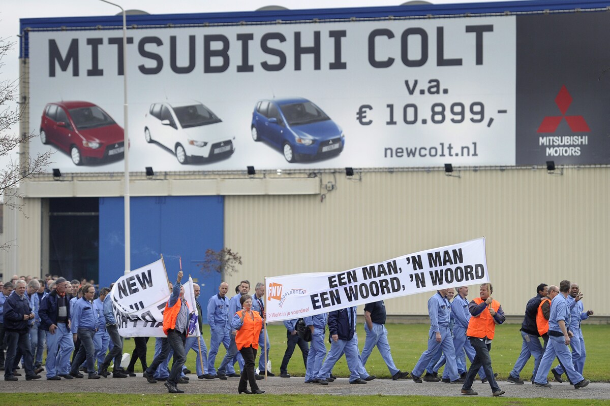Werknemers-protesten bij Nedcar | Foto: ANP
