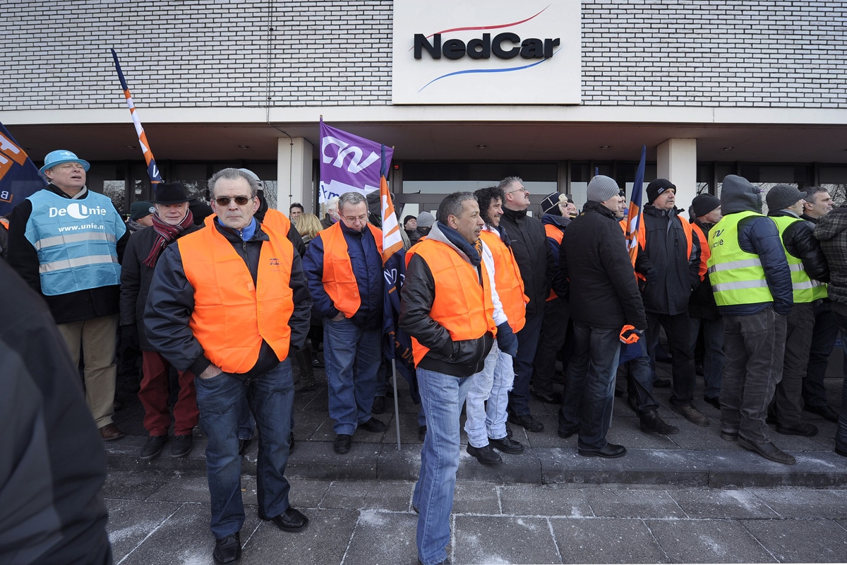 Demonstraties bij Nedcar | Foto: ANP