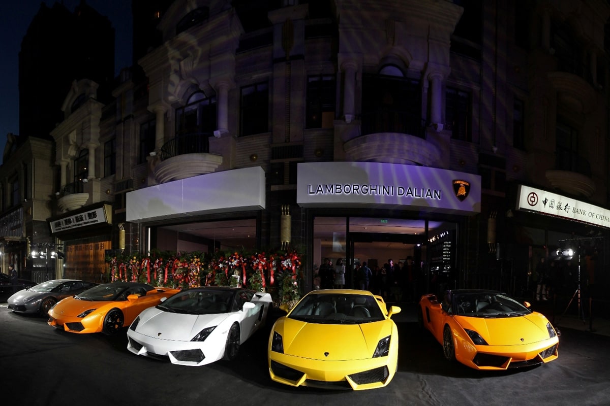 Lamborghini showroom in Dalian, China