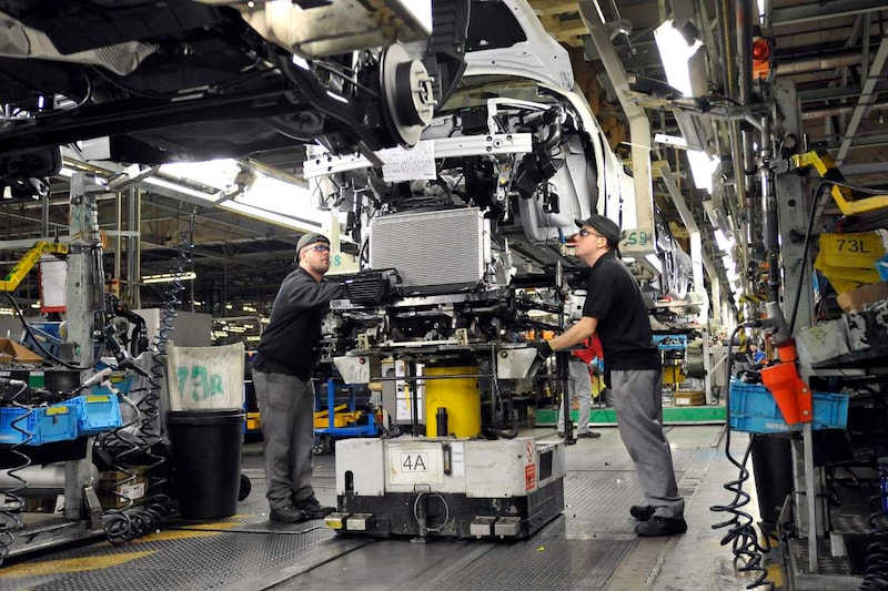 Productie Nissan in Sunderland , Engeland