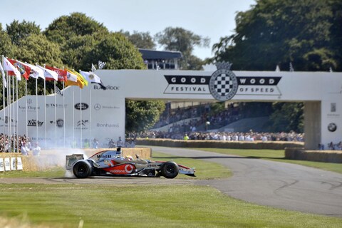Button en Hamilton naar Goodwood