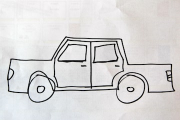 Auto kindertekening