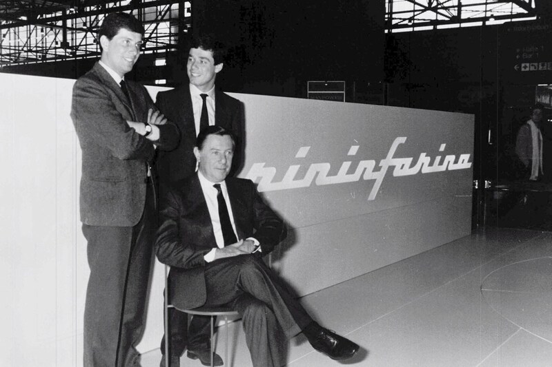 Sergio Pininfarina met zoons Andrea (l) en Paolo (