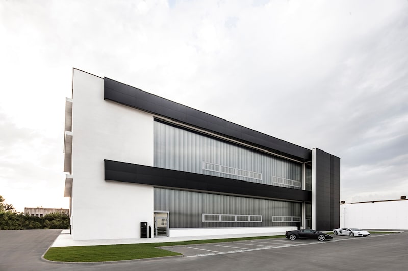 Lamborghini's ontwikkelingscentrum in Emilliana