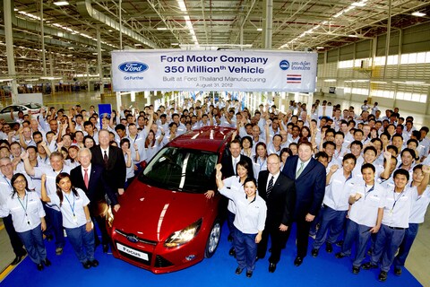 De 350 miljoenste Ford is een Focus