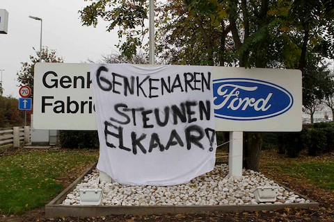 Grote protestmars Ford Genk
