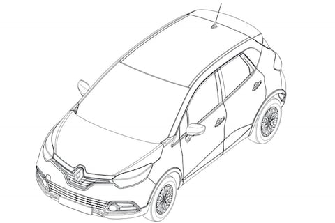 Renault Clio SUV verschijnt op patentschetsen