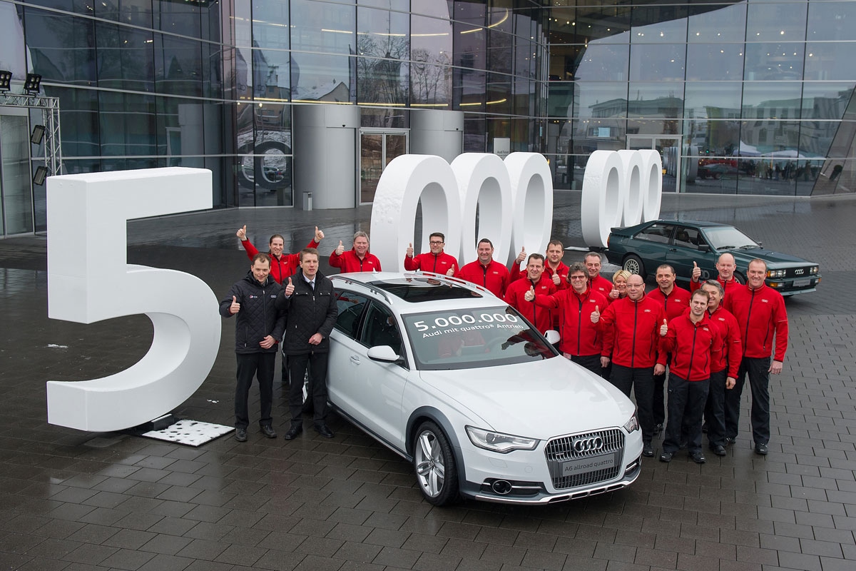 Vijf miljoen keer Audi Quattro