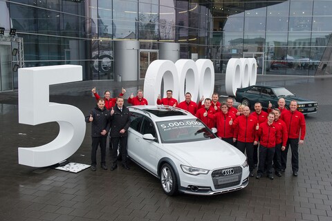 Vijf miljoen keer Audi Quattro