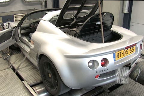 Op de rollenbank - Lotus Elise