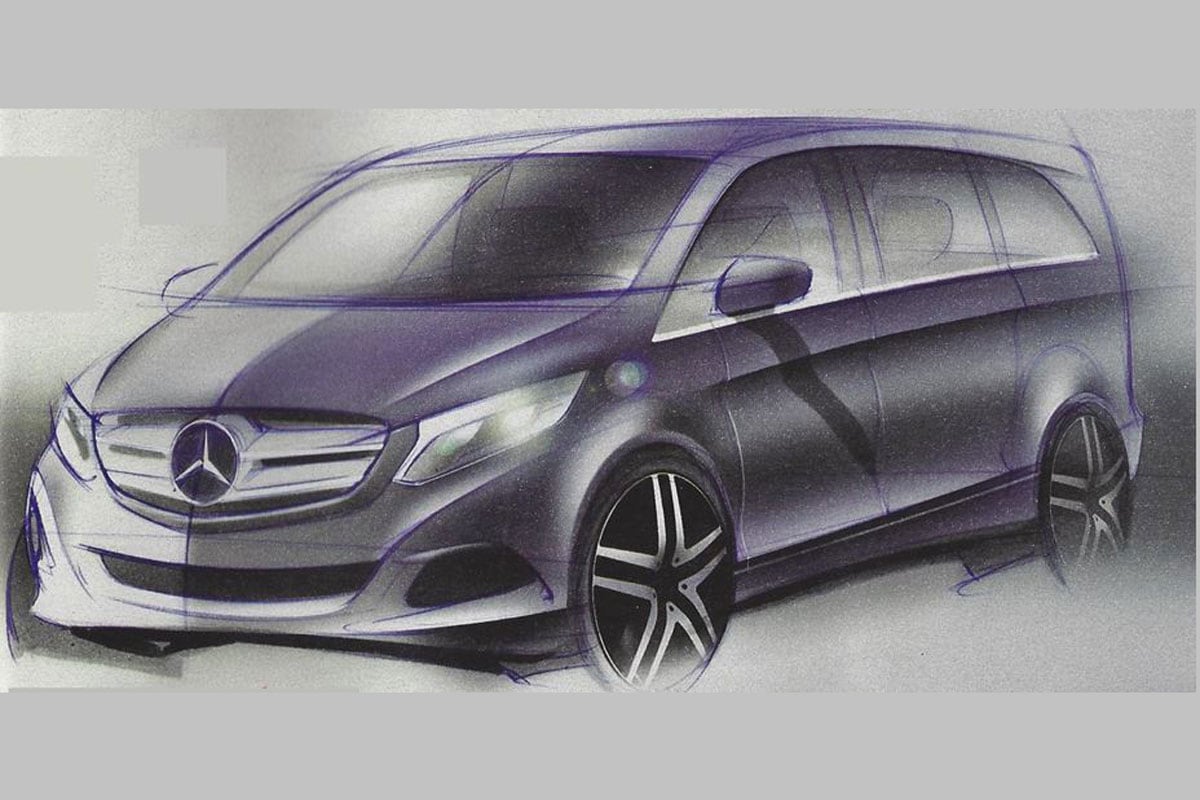 Mercedes Viano designschetsen
