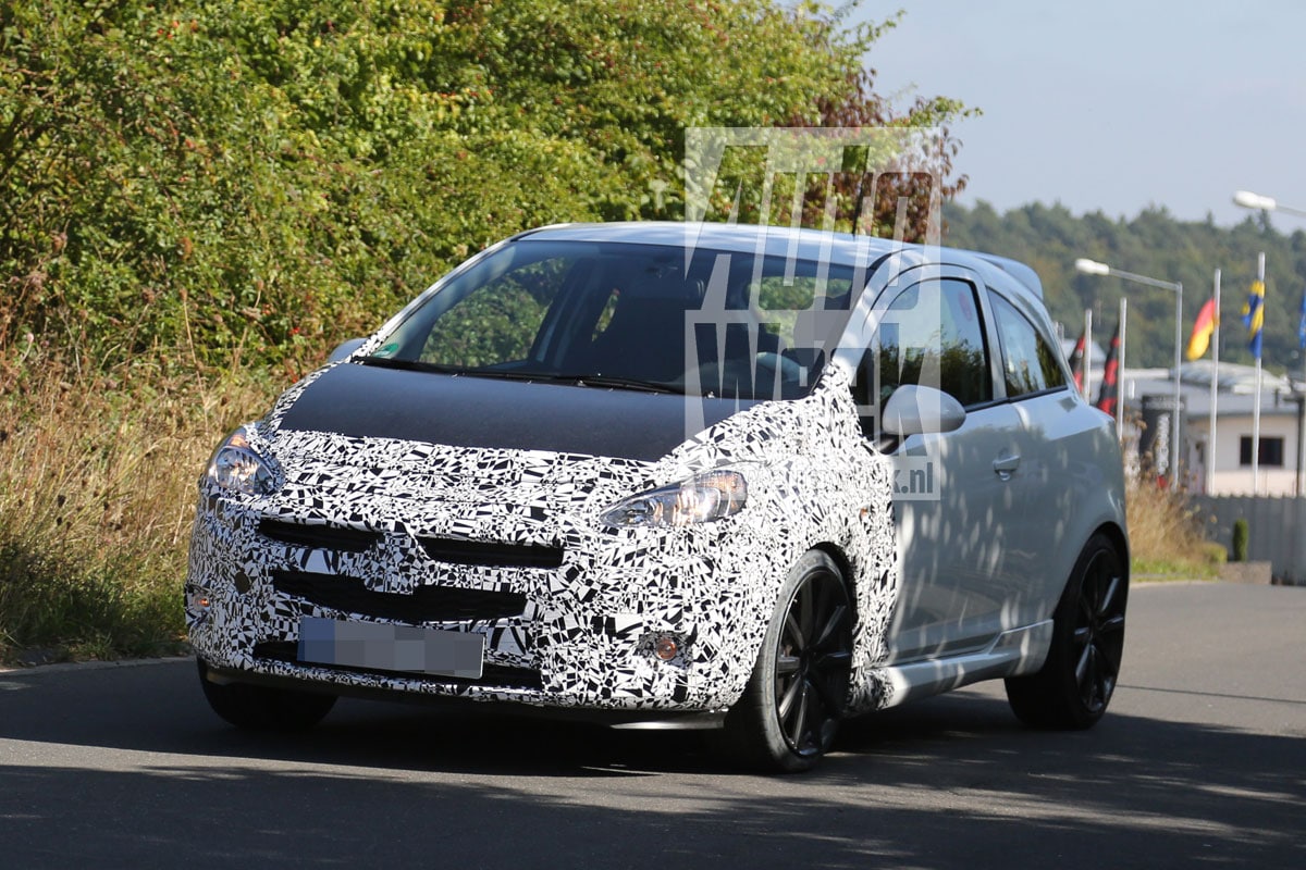 Opel Corsa OPC facelift spyshots
