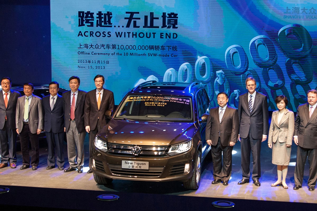Tien miljoenste Chinese Volkswagen