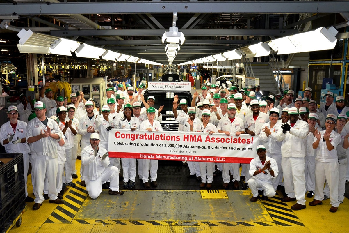 Honda bouwt 3.000.000e in Alabama