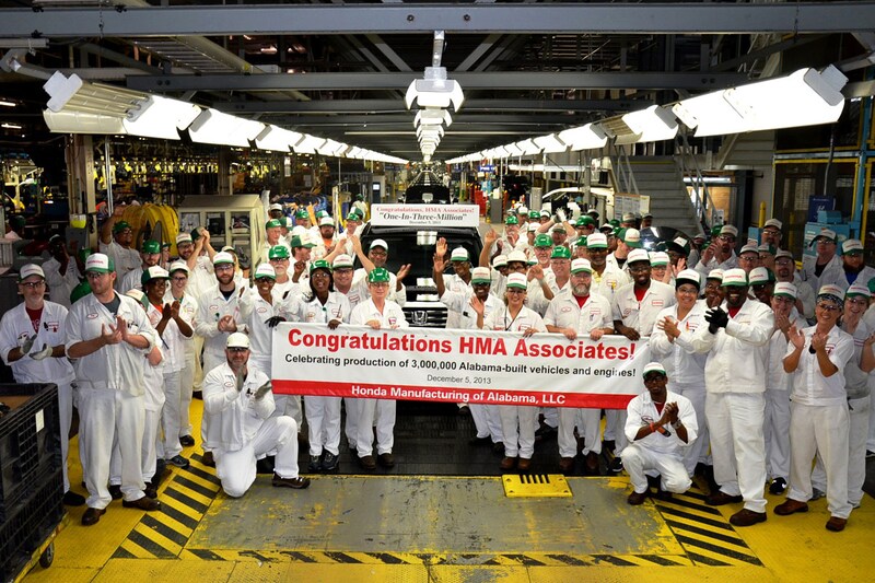 Honda bouwt 3.000.000e in Alabama
