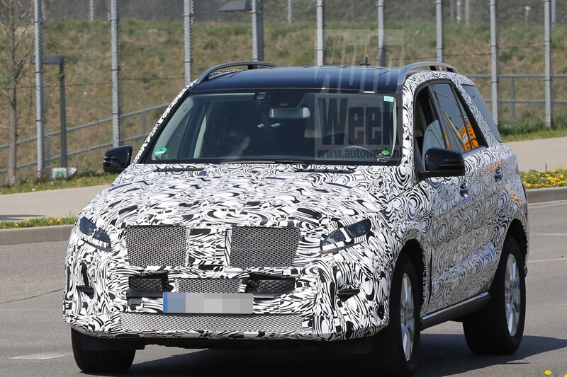 Mercedes ML facelift spyshots