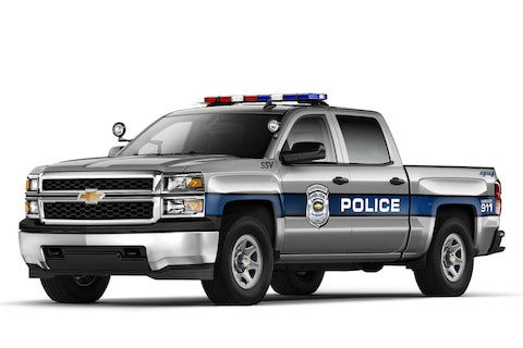 Imponerend: Chevrolet Silverado in politie-uniform
