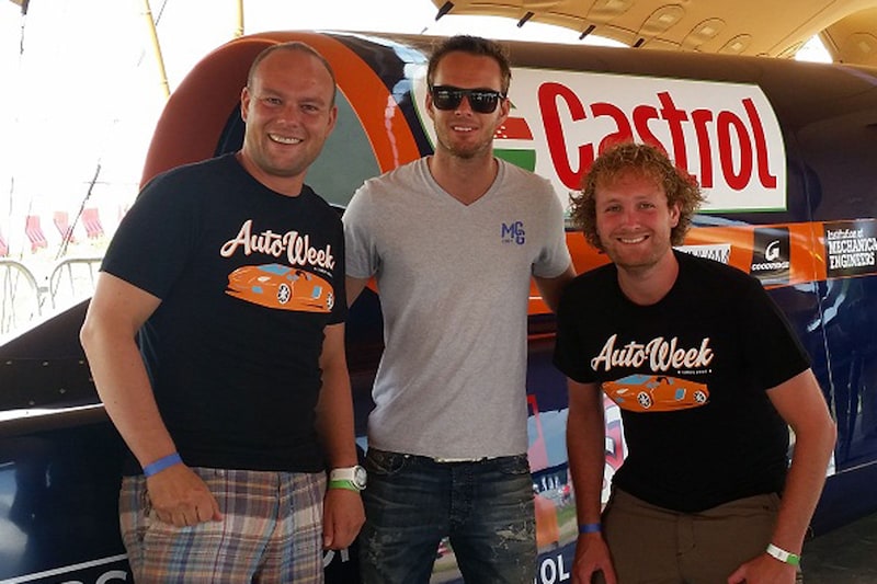 Giedo van der Garde met Ron Lemmens en Werner Stee