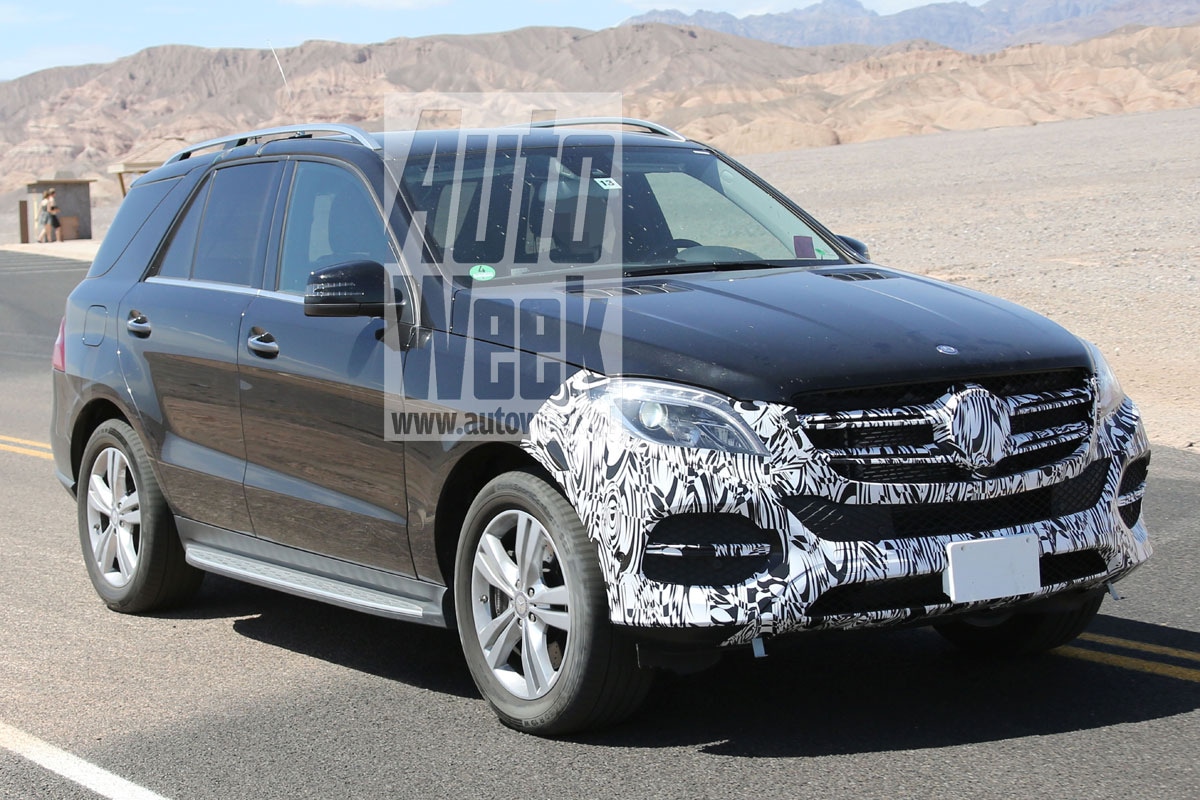 Mercedes M-klasse facelift spyshots