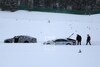 BMW i8 crasht in sneeuw