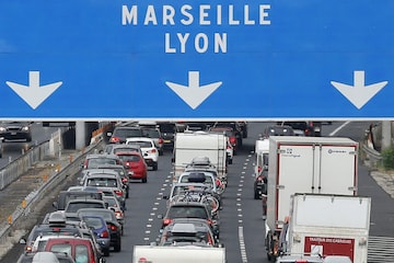 Verkeer file Frankrijk (foto ANP)