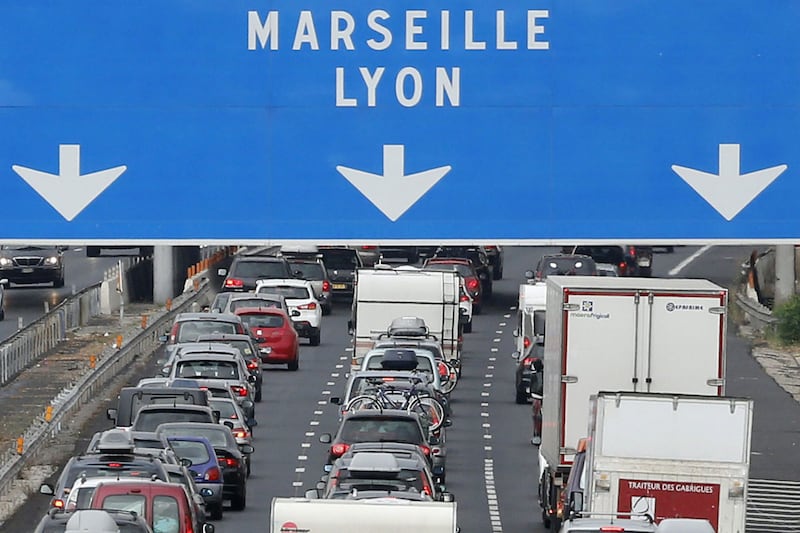 Verkeer file Frankrijk (foto ANP)
