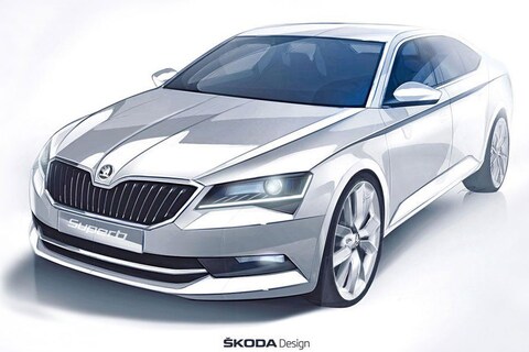 Skoda plaagt met schetsen nieuwe Superb