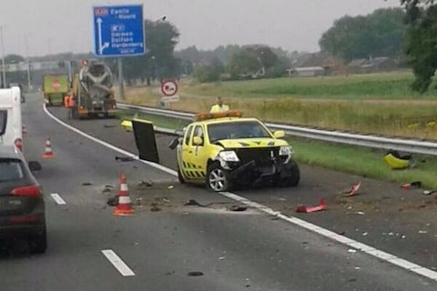 Weginspecteur meer zelf aangereden na ongeluk