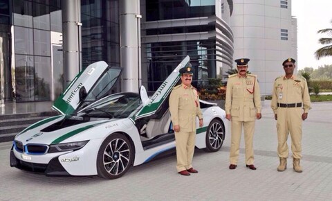 BMW i8 zuinigste auto in politievloot Dubai