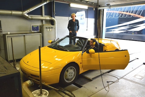 Op de rollenbank - Lotus Elan Turbo