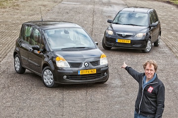 dubbeltest renault modus vs. mazda 2