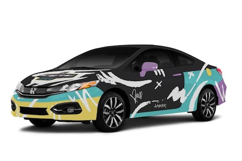 Boyband kliedert op Honda Civic