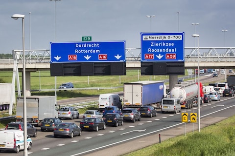 Overdag vaker in de file