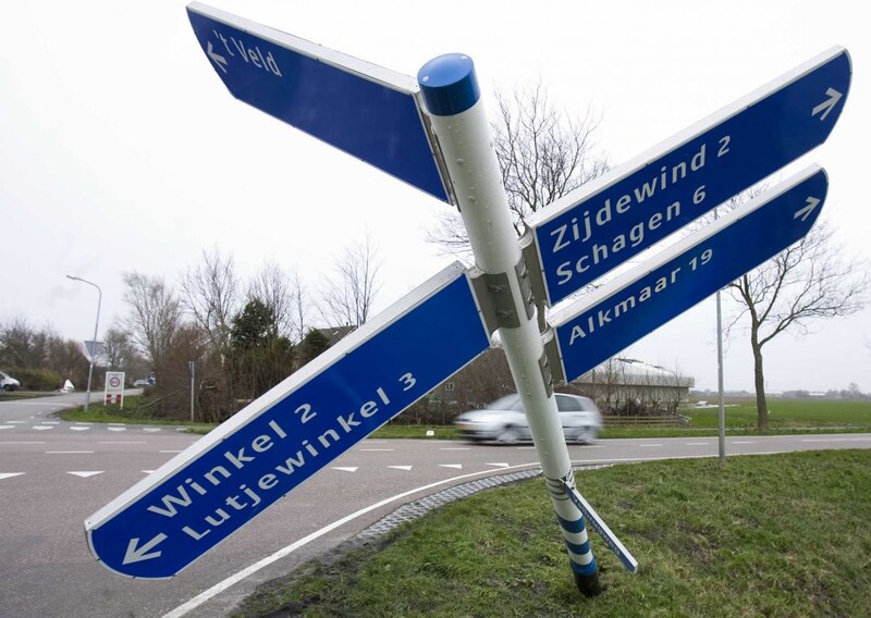 Kruising kruispunt storm (foto ANP)