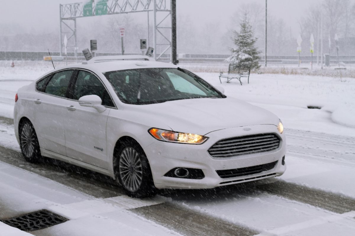 Ford Autonoom Sneeuw