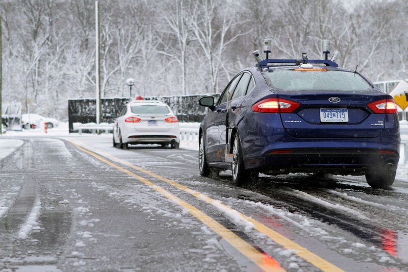 Ford Autonoom Sneeuw