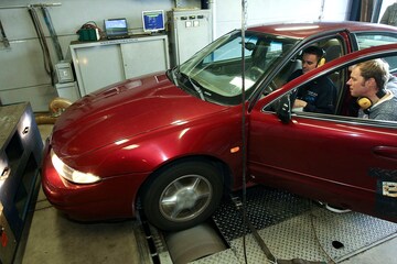 Chevrolet Alero op de rollenbank
